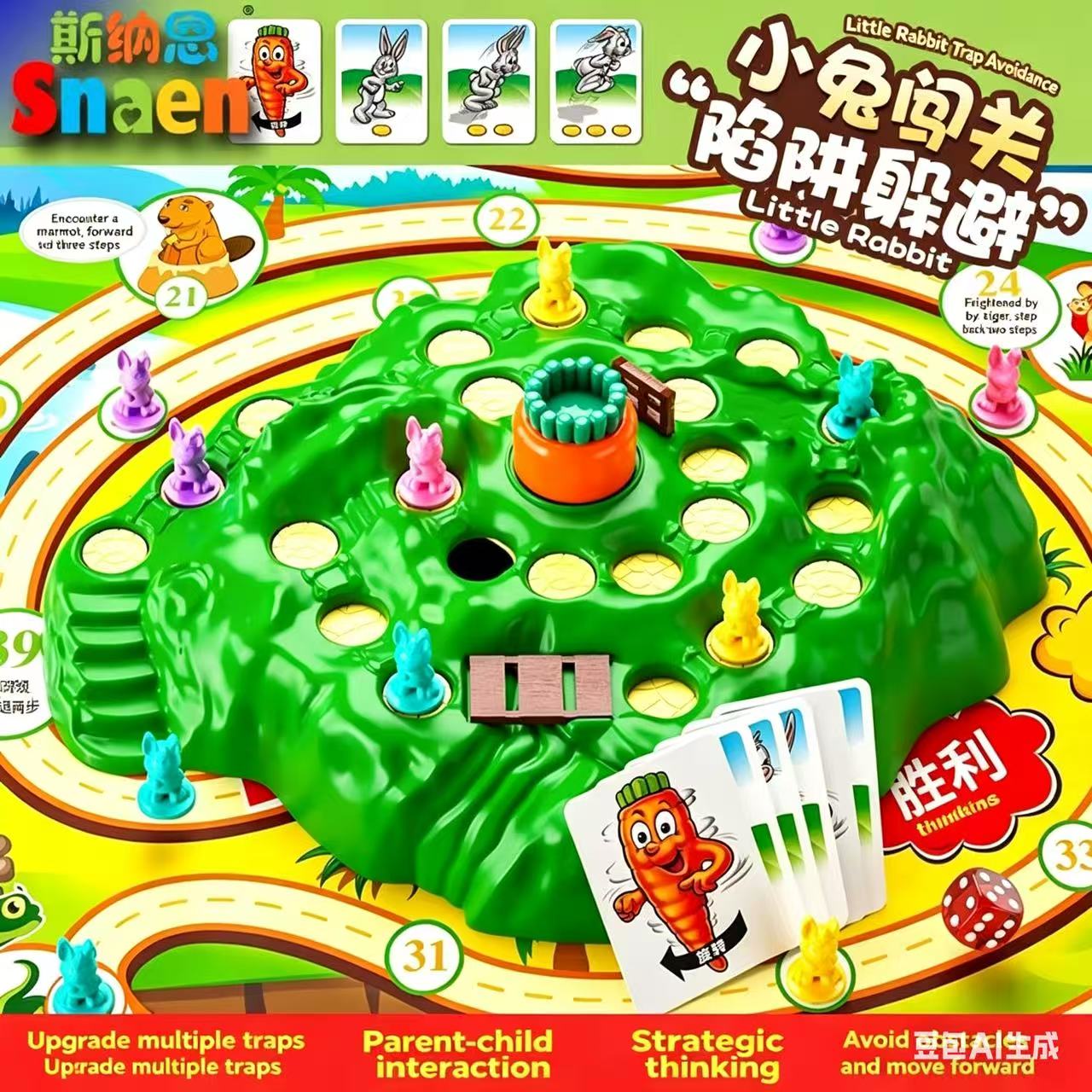 Board Game Heat - 핫세일 재미있는 장난감 토끼잡이 게임 업그레이드된