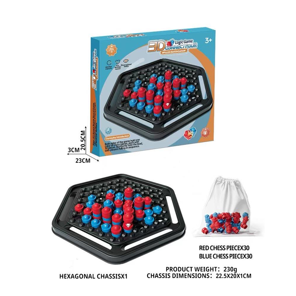 Board Game Nations - 2-in-1 보드 게임 세트: 3D 틱택토와