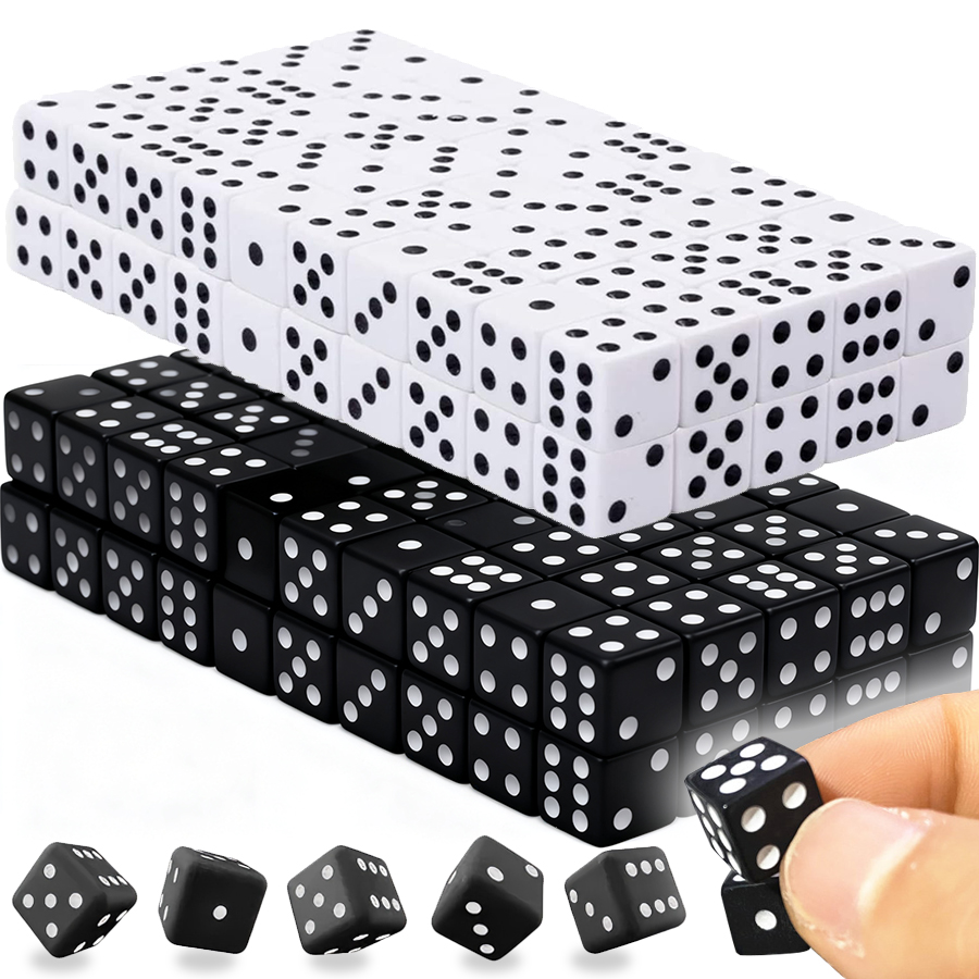 Board Game Sequence - 100개 8mm 작은 정사각형 모서리 주사위