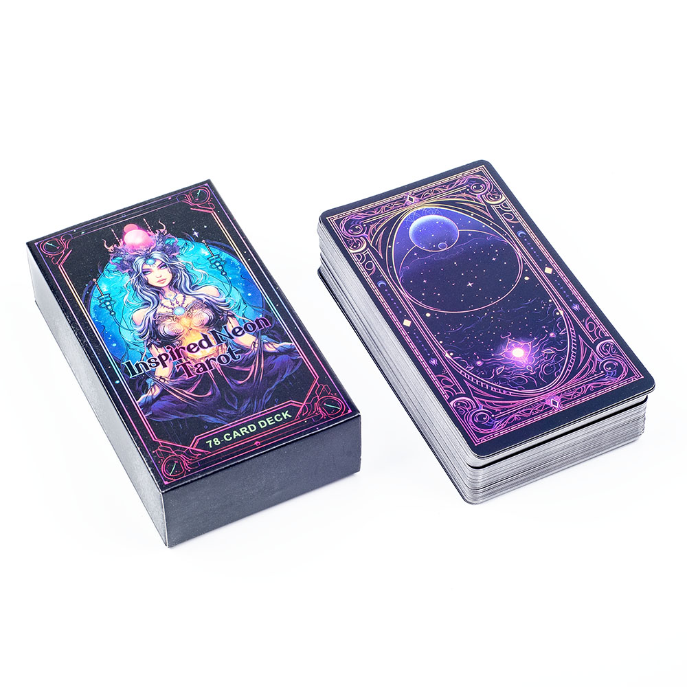 Board Game Quantum - 영감을 주는 네온 타로 카드 78장