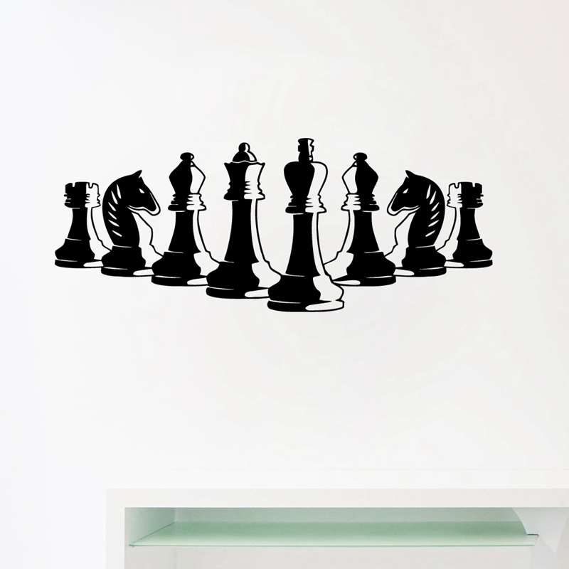 Board Game Quote - 체스 조각 벽 데칼, 침실 장식