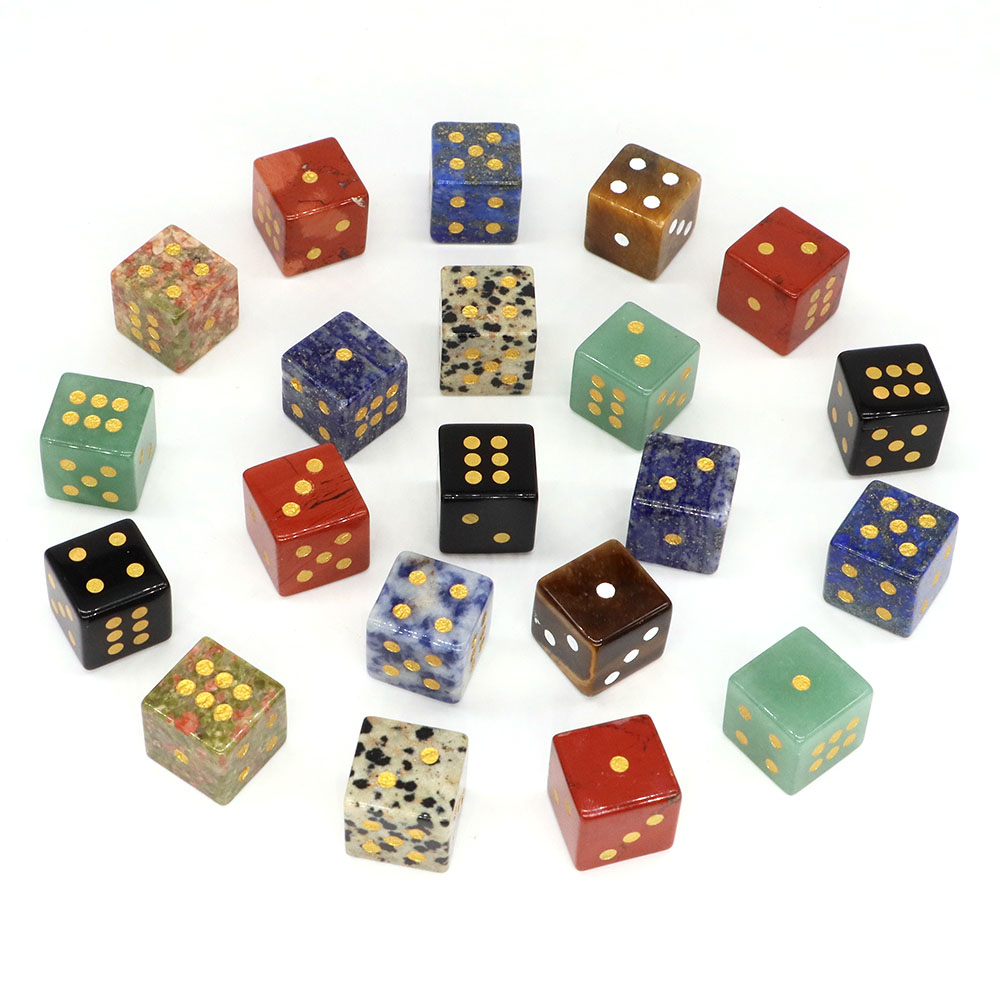 Board Game Digital - 15mm 천연석 6면 디지털 주사위 힐링
