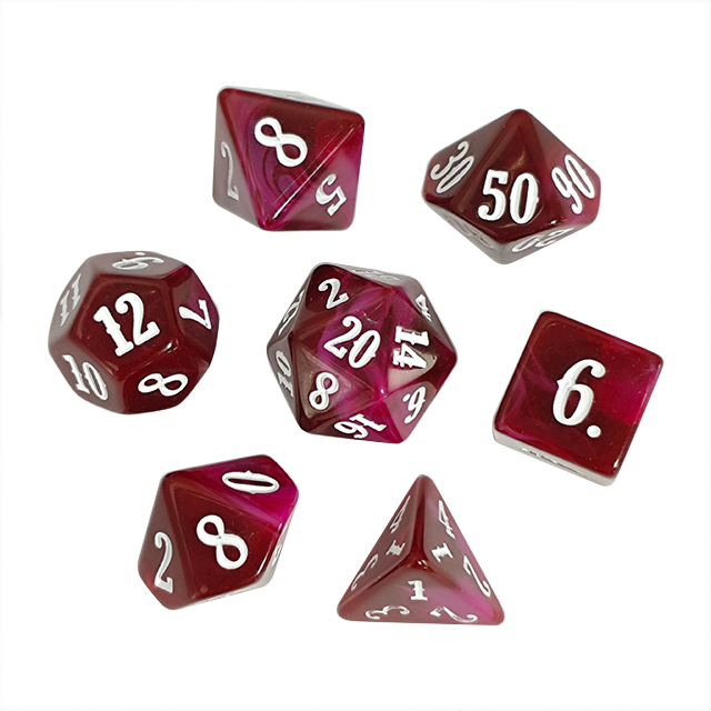 Board Game Digital - 블렌드 컬러 아크릴 소재 주사위 세트