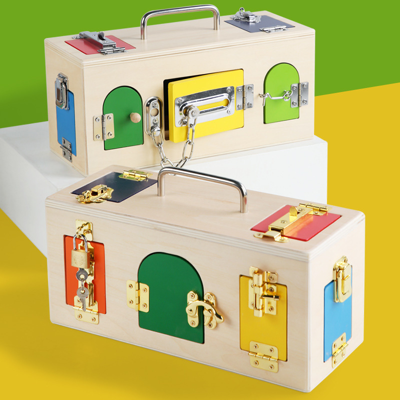 몬테소리 잠금 상자 장난감 나무 활동 바쁜 보드 게임  - Board Game Box 리뷰 및 가격