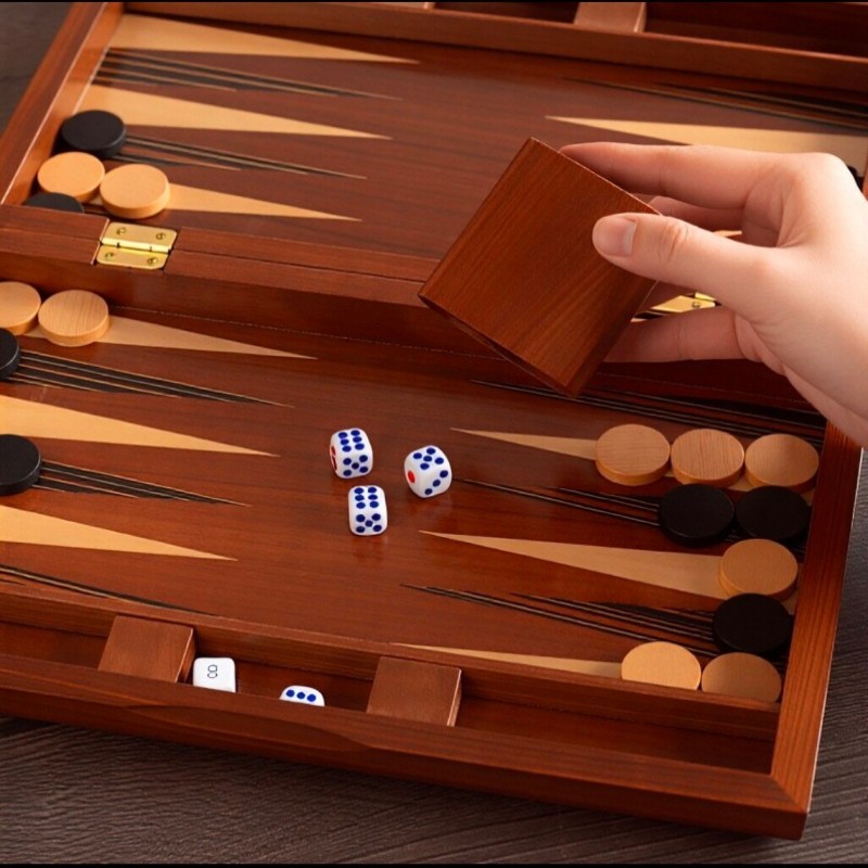 단단한 나무로 만든 백개먼 11-19인치 고급 전문가용 - Board Game Vantage 리뷰 및 가격