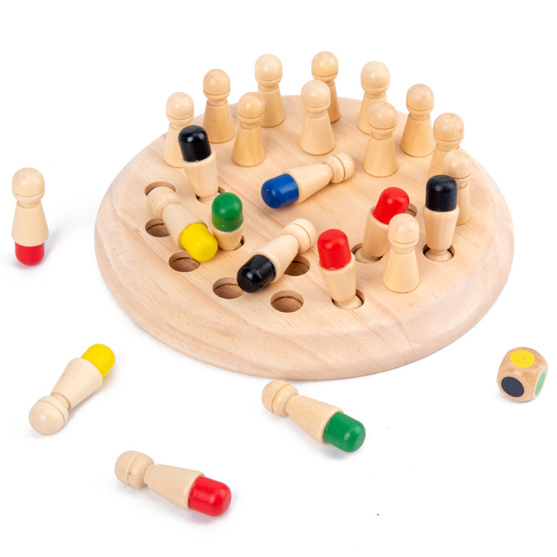 나무 메모리 일치 스틱 체스 컬러 테이블 게임 보드 퍼 - Board Game Land 리뷰 및 가격