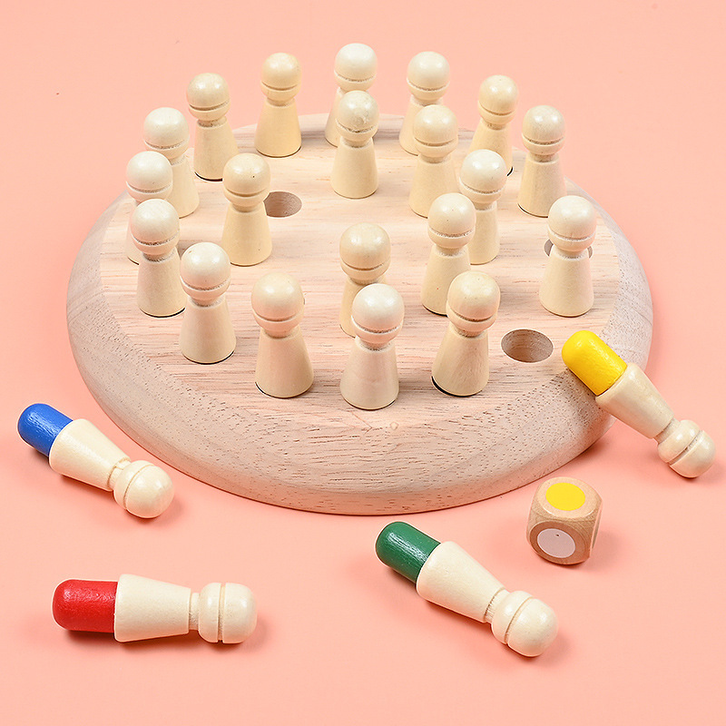 나무 메모리 일치 스틱 체스 컬러 테이블 게임 보드 퍼 - Board Game Land 리뷰 및 가격