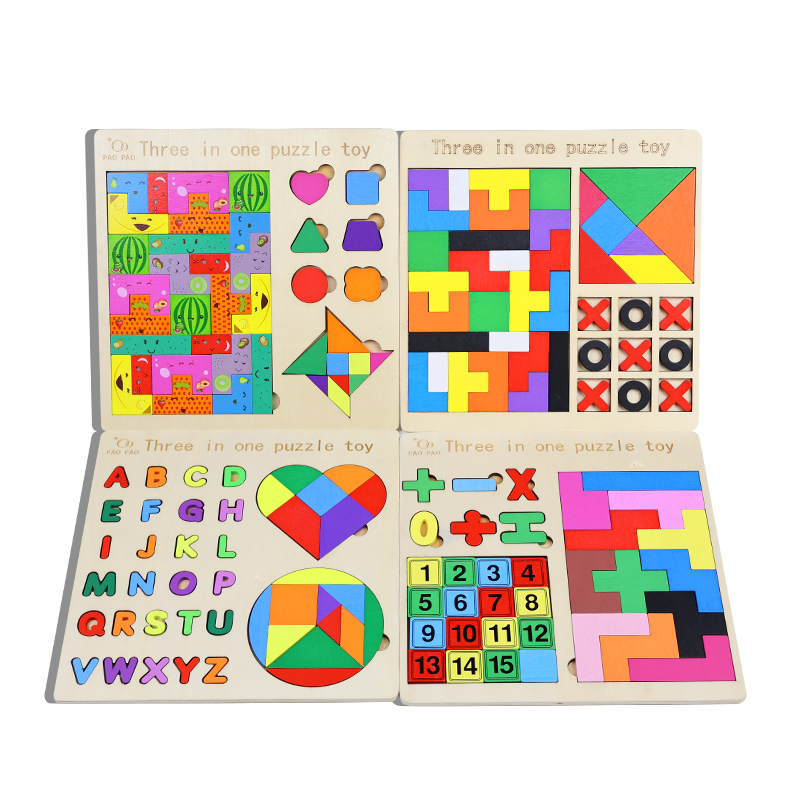 3 IN 1 어린이 나무 블록 퍼즐 게임 아기 Thin - Board Game Land 리뷰 및 가격