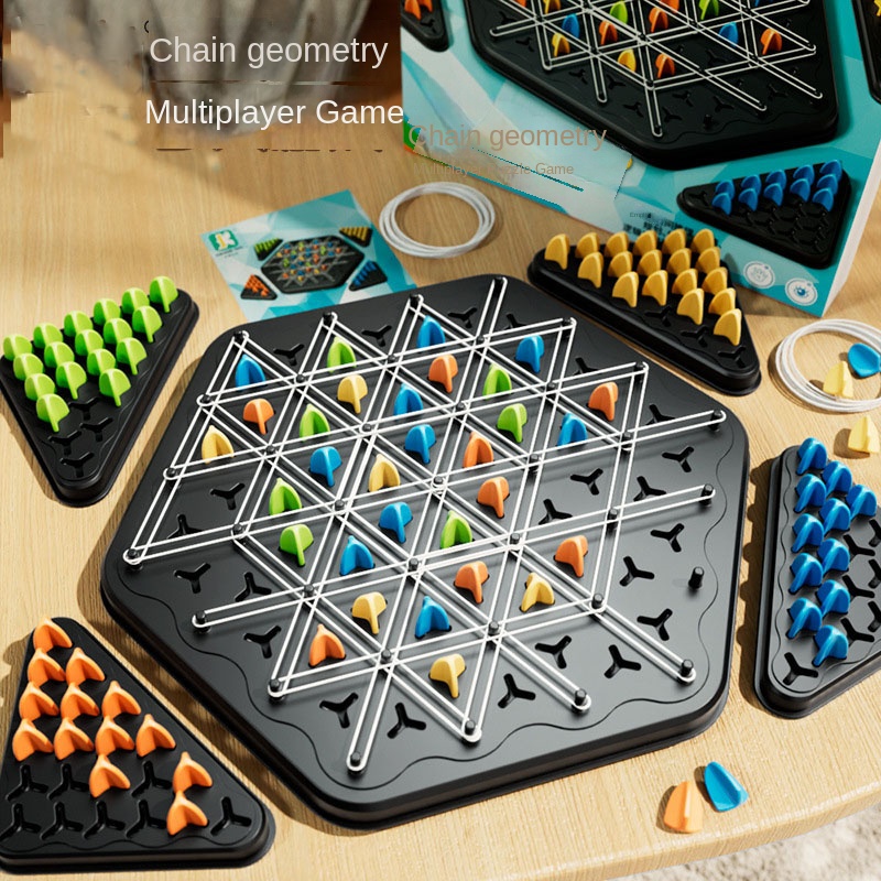 새로운 삼각형 체인 고무 밴드 체스 데스크탑 퍼즐 게임 - Board Game Sequence 리뷰 및 가격