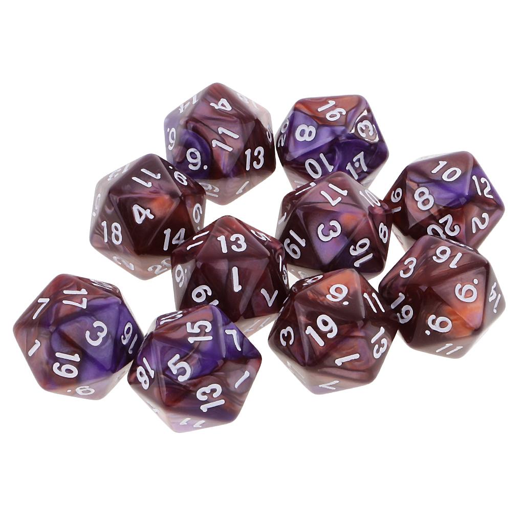 10pcs 다면체 20 양면 주사위 D20 오지 RPG - Board Game Digital 리뷰 및 가격