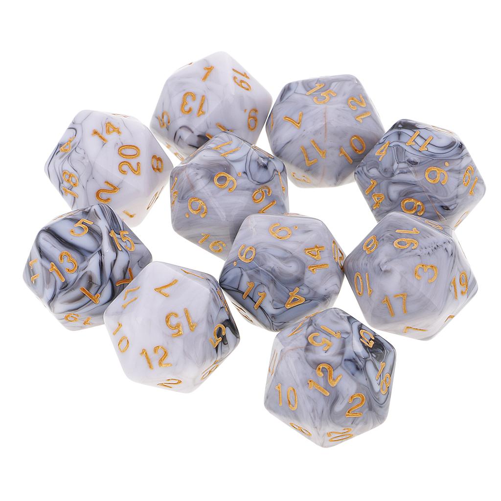 10pcs 다면체 20 양면 주사위 D20 오지 RPG - Board Game Digital 리뷰 및 가격