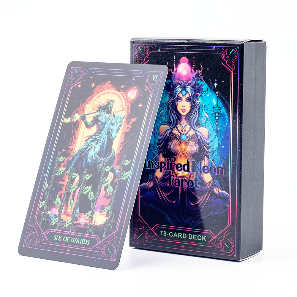 영감을 주는 네온 타로 카드 78장 영어 비전 점술 에 - Board Game Quantum 리뷰 및 가격