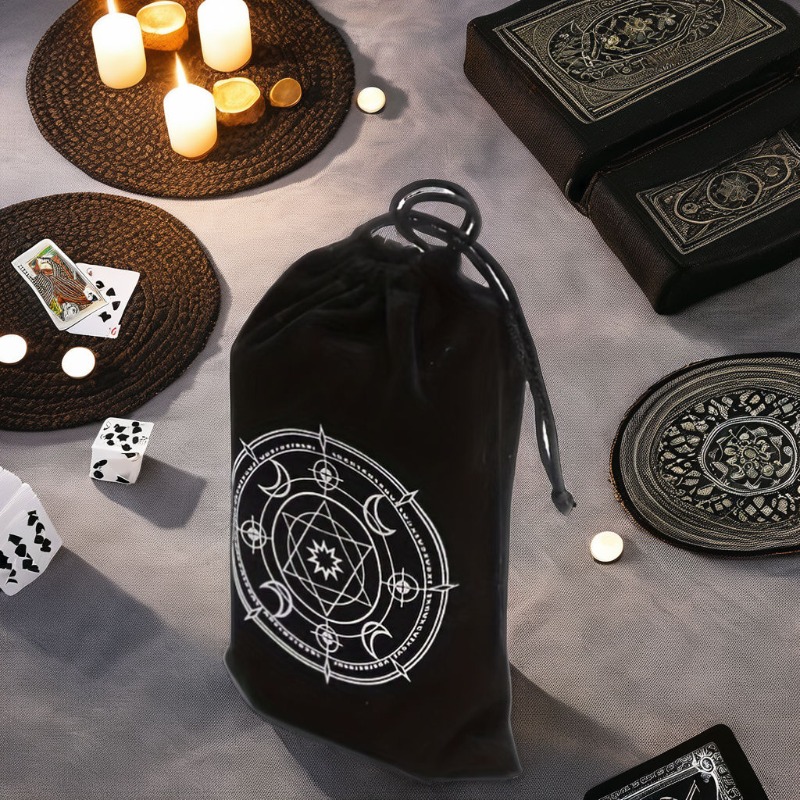 1 조각 12x18cm 블랙 벨벳 타로 가방 카드 보관 - Board Game Oracle 리뷰 및 가격