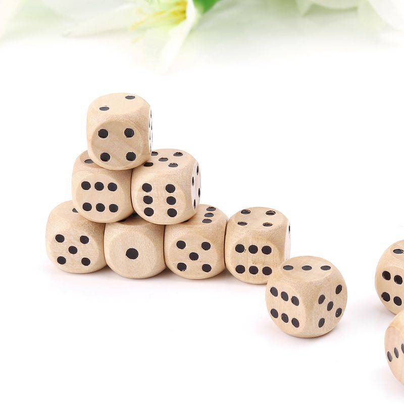 10Pcs 나무 주사위 6 양면 D6 얼굴 주사위 14 - Board Game Digital 리뷰 및 가격