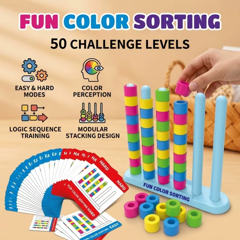 논리 순서 훈련 장난감, 색상 매칭 게임, 몬테소리 조 - Board Game Sequence 리뷰 및 가격